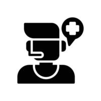 icône de style glyphe de soutien médical vecteur