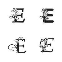 illustration vectorielle unique d'icônes abstraites de la lettre e vecteur