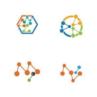 conception d'illustration vectorielle de molécule vecteur