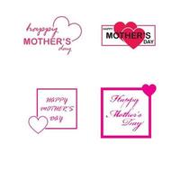 Bonne fête des mères logo icône modèle de conception d'illustration vectorielle vecteur