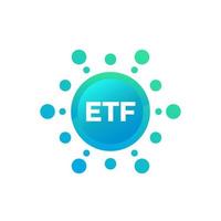 icône etf, art vectoriel de fonds négociés en bourse