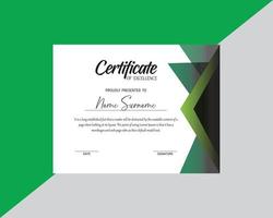 vecteur gratuit de conception de certificat professionnel