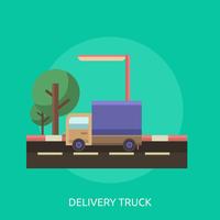 Camion de livraison Illustration conceptuelle Design vecteur