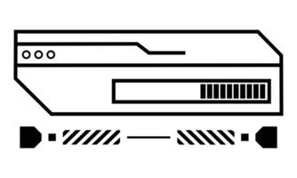 illustration de jeu hud pour la conception de jeux de panneaux. illustration futuriste ou cyber-cadre pour l'interface de jeu. copiez l'illustration de l'espace dans le thème des sciences technologiques. vecteur