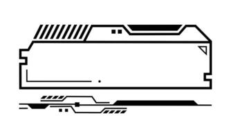 illustration de jeu hud pour la conception de jeux de panneaux. illustration futuriste ou cyber-cadre pour l'interface de jeu. copiez l'illustration de l'espace dans le thème des sciences technologiques. vecteur