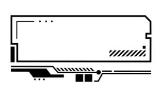 illustration de jeu hud pour la conception de jeux de panneaux. illustration futuriste ou cyber-cadre pour l'interface de jeu. copiez l'illustration de l'espace dans le thème des sciences technologiques. vecteur