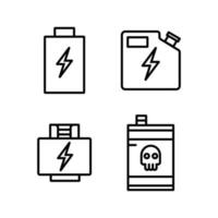 bouteille de combustible fossile. collection d'icônes modifiable liée aux ressources énergétiques. décoration d'éléments vectoriels adaptée au site Web ou à l'application ui ux. vecteur