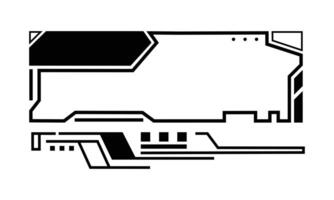 illustration de jeu hud pour la conception de jeux de panneaux. illustration futuriste ou cyber-cadre pour l'interface de jeu. copiez l'illustration de l'espace dans le thème des sciences technologiques. vecteur