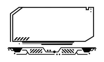 illustration de jeu hud pour la conception de jeux de panneaux. illustration futuriste ou cyber-cadre pour l'interface de jeu. copiez l'illustration de l'espace dans le thème des sciences technologiques. vecteur