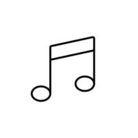 un symbole d'une note de musique. icônes modifiables liées aux instruments de musique et autres. icône vectorielle simple et minimaliste pour le site Web ui ux ou l'application mobile de musique numérique.