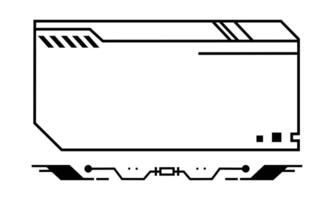 illustration de jeu hud pour la conception de jeux de panneaux. illustration futuriste ou cyber-cadre pour l'interface de jeu. copiez l'illustration de l'espace dans le thème des sciences technologiques. vecteur