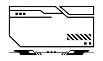 illustration de jeu hud pour la conception de jeux de panneaux. illustration futuriste ou cyber-cadre pour l'interface de jeu. copiez l'illustration de l'espace dans le thème des sciences technologiques. vecteur