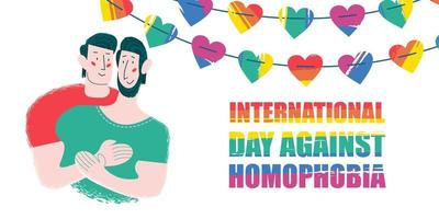 journée internationale contre l'homophobie. illustration vectorielle. vecteur