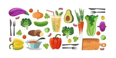 bonne journée mondiale végétarienne. illustration vectorielle avec des textures uniques dessinées à la main. vecteur