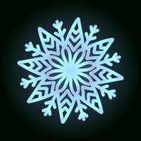 beau flocon de neige pour la conception d'hiver, symbole du nouvel an et des vacances de noël vecteur