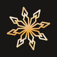 flocon de neige mignon, conception de noël festive du symbole d'hiver unique vecteur