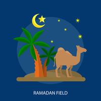 Champ Ramadhan Illustration conceptuelle Design vecteur