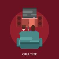 Chill Time Illustration conceptuelle Design vecteur