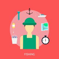 Illustration conceptuelle de pêche Design vecteur