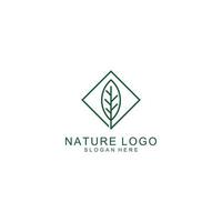 modèle de logo nature sur fond blanc vecteur