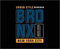 bronx new york city typographie vecteur t-shirt graphiques