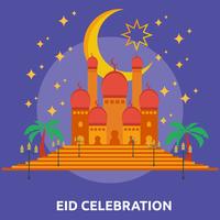 Eid Celebration Illustration conceptuelle Design vecteur