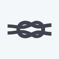 corde d'icône - style glyphe - illustration simple, trait modifiable vecteur