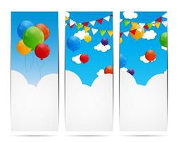 illustration vectorielle de couleur ballons brillants fond vecteur