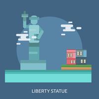 Statue de la Liberté Illustration conceptuelle Design vecteur