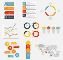 collection de modèles d'infographie pour l'illustration vectorielle d'affaires vecteur