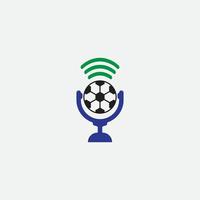 podcast sur le football sportif vecteur