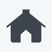 maison pour animaux de compagnie icône - style glyphe - illustration simple, trait modifiable vecteur