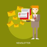 Newsletter Illustration conceptuelle Design vecteur