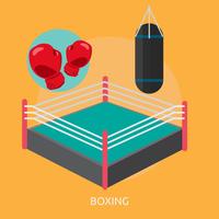 Boxe Conceptuel illustration Design vecteur