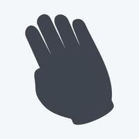 icône main inclinée - style glyphe - illustration simple, trait modifiable vecteur