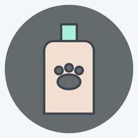 icône médecine vétérinaire - style de compagnon de couleur - illustration simple, trait modifiable vecteur