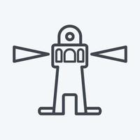 phare de l'icône i - style de ligne - illustration simple, trait modifiable vecteur