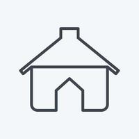 icône maison pour animaux de compagnie - style de ligne - illustration simple, trait modifiable vecteur