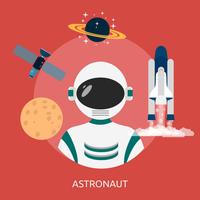 Astronout Illustration conceptuelle Design vecteur