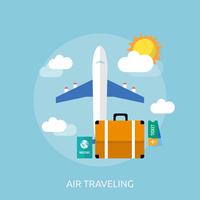 Air Travelling Conceptual illustration Design vecteur