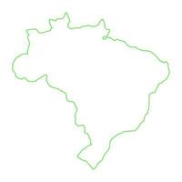 carte du brésil sur fond blanc vecteur