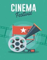 festival de cinéma pour flyer, affiche et bannière de film vecteur