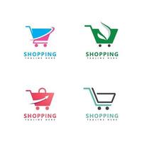 conception d'icône de logo de magasin de panier, modèle de vecteur d'illustration de panier d'achat