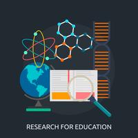 Recherche Education Conceptuel Illustration Design vecteur