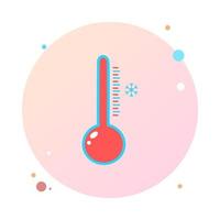 thermomètres de météorologie Celsius ou Fahrenheit mesurant l'illustration vectorielle de la chaleur ou du froid. équipement de thermomètre indiquant le temps chaud ou froid. thermomètre médical dans un style plat. logo d'icône de thermomètre. vecteur