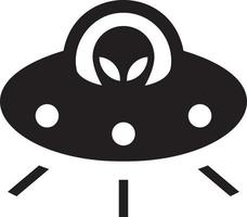 silhouette de véhicule extraterrestre ovni vecteur