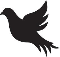 icône de silhouette de colombe vecteur