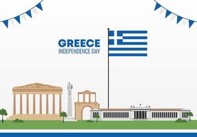 célébration nationale de la fête de l'indépendance de la grèce le 25 mars. vecteur