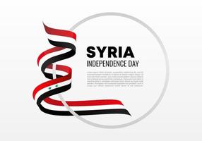 fond de la fête de l'indépendance de la syrie pour la célébration nationale le 11 avril vecteur
