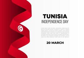 célébration nationale de la fête de l'indépendance de la tunisie le 20 mars. vecteur